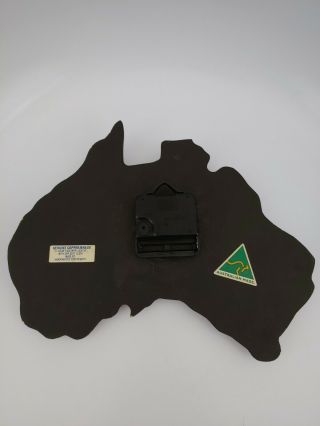 Vintage Australian Made Copper Brass Australia Wall Clock 3D Koala & Kangaroo 3