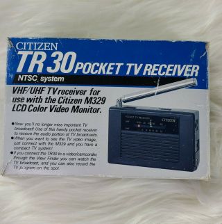 Vintage Citizen Tr30 - 2a M329 Pocket Tv Audio Receiver Vhf/uhf Fast