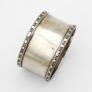 English Napkin Ring Garrard Co Ltd Sterling Silver 1962 Sheffield Mono 2