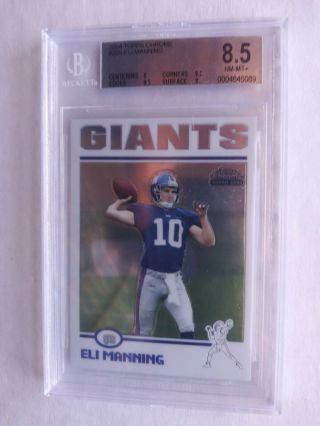 2004 Topps Chrome Eli Manning Rookie Card Bgs 8.  5 Nm,  (with Two 9.  5s)