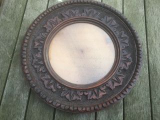 Black Forest Ornate Dark Oak Round Frame With Glass