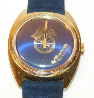 Vintage Teamsters Local 525 Union Truck Driver Truckers Wristwatch Watch Runs