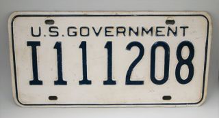 Obsolete U.  S.  Government Department Of The Interior License Plate (1970 