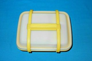 Vintage Tupperware Pack - N - Carry Lunch Box Container Set With Handles Yellow 2