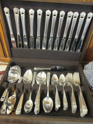 1847 Rogers Bros Silverplate Flatware Eternally Yours 100 Pc Set For 12,  Serving