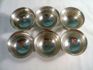 Set Of 6 Antique Chinese Sterling Silver Wine Cups In Case,  208 Grams 3