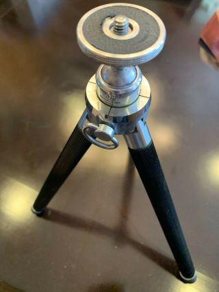Vintage Tripod Ising Bergneustadt With Telescoping Legs & Case - Made In Germany