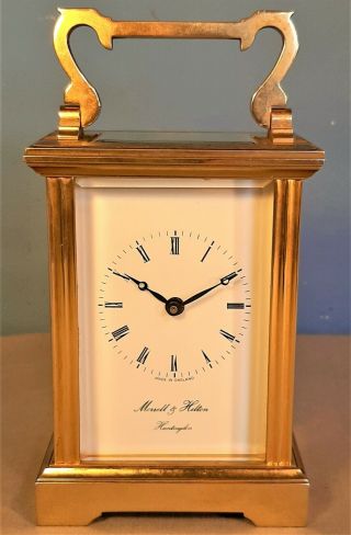 Vintage Brass Carriage Clock By Morrell & Hilton,  Huntingdon,  Order