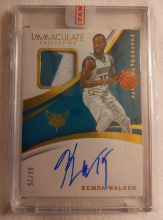 Kemba Walker 2017 - 18 Immaculate Patch Auto 8/25