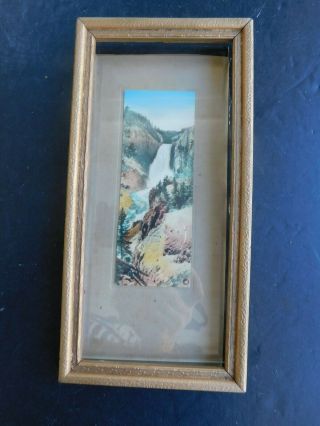 Vtg Yellowstone National Park Hand Painted Picture Haynes Shop Photo St Paul Mn