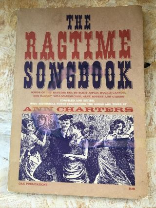 Vintage The Ragtime Songbook W/scott Joplin,  Hughie Cannon& More 1965/1st Ed