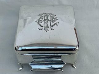 Good Sterling Silver Cigarette Box With Sprung Loaded Front Dispenser.