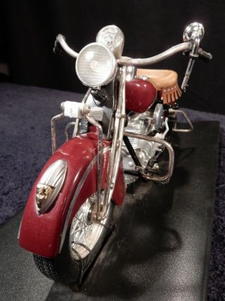 Rare Franklin Die Cast 1942 - Vintage Indian Motorcycle Model 442