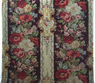 19th C.  French Napolean Iii Wool Challis Fabric (2246)