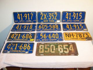 11 Pc.  Group Vintage York License Plates 1970 
