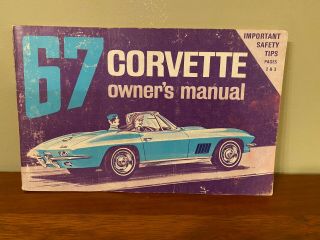 Vintage 1967 Corvette Owner 