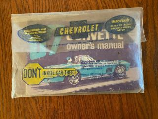 Vintage 1967 Corvette Owner ' s Manual; First Edition; Plastic 2