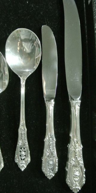 Wallace Sterling Silver Rose Point 6 - piece Place Setting 250g no Mono 3