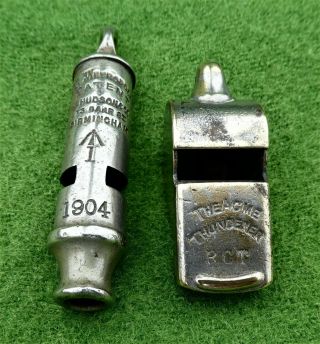 Rawtenstall Corporation Tramways Whistle & An Indian Army Whistle Dated 1904