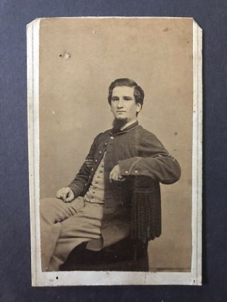 Antique Identified Civil War Soldier 67th Ohio Infantry Dc Cdv Photo