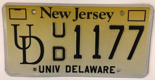 Nj University Delaware License Plate Ud Youdee Newark Fightin’ Blue Hens Udel De