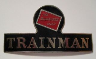 Rare Vintage The Milwaukee Road Railway Railroad Trainman Hat Badge