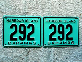 Harbour Harbor Island Bahamas License Plates Tags Motorcycle 1977