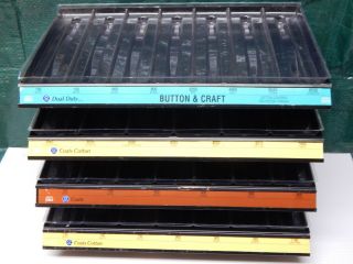 Vintage Coats Cotton Dual Quality Button & Craft Thread Store Display Rack