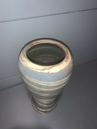 Antique Niloak Pottery Mission Swirl Arts & Crafts Vase 8” - 2