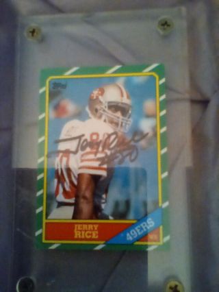 Topps Signed Jerry Rice 49ers Football Card