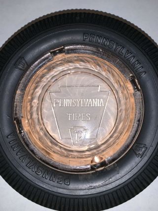 Vintage Pennsylvania Tires Ashtray Peach Color 2