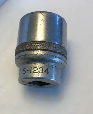 Vintage Williams S - 1234 1/2 Inch Drive Socket Sae 11/16 1.  5 Inches Long 12 Point
