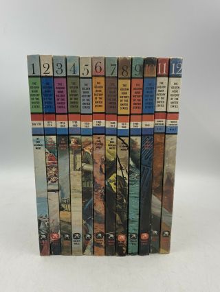 The Golden Book History Of The United States Vol 1 - 12 Complete Set Vintage 1963