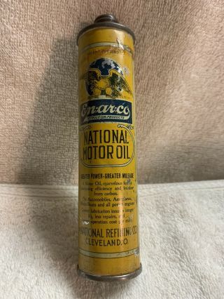 Vintage Enarco National Motor Oil Can