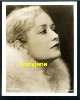 Miriam Hopkins Vintage 8x10 Photo Lovely Portrait Surrounded In Furs