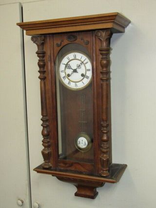 Old Antique Vienna German Regulator Wall Clock Frederick Mauthe Schwenningen