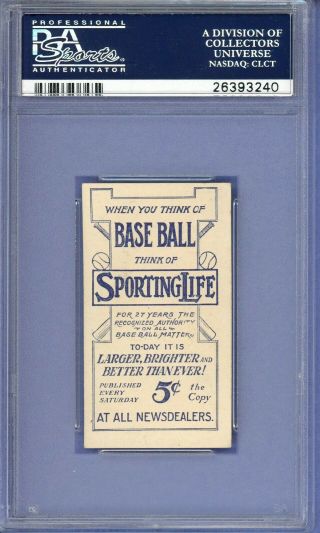 1911 M116 Sporting Life Kitty Bransfield PSA 5 Phillies 2
