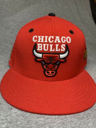 Chicago Bulls 1996 Nba Finals Hat 7 3/8 Mitchell And Ness Vintage Throwback Mj
