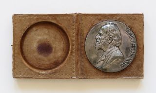 Emil Christian Hansen Antique Silver Medal With Case Denmark Mycologist