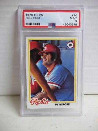 1978 Topps Pete Rose Psa 9 Baseball Card 20 Mlb Cincinnati Reds