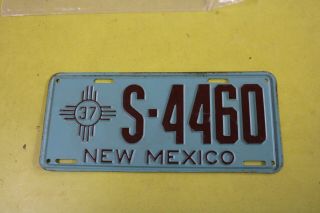 1937 Mexico Salesman License Plate