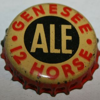 Vintage Cork Lined Beer Bottle Cap Crown Genesee 12 Horse Ale
