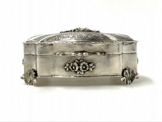 Boîte coffret en argent massif XIXe Antique solid silver box 2