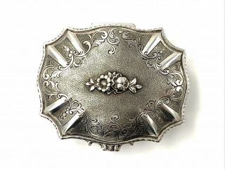 Boîte coffret en argent massif XIXe Antique solid silver box 3