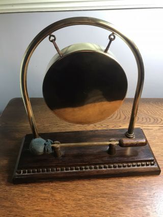 Table Top Brass Dinner Gong With Hammer