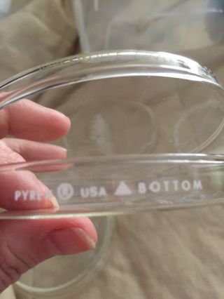 Vintage laboratory petri dish culture Set Of 6 glass Top Bottom Pyrex 90 mm 2