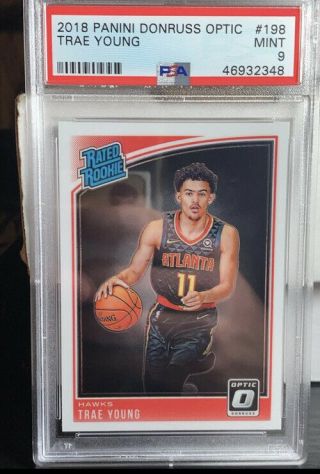 2018 - 19 Trae Young Optic Rated Rookie Base Psa 9