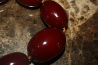 Antique Cherry Amber Graduated Bead Necklace 45 Grams 3