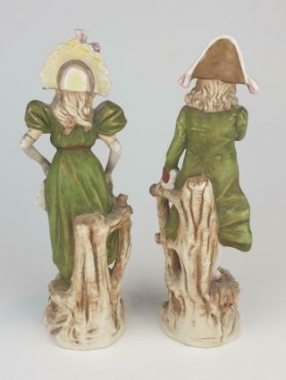 Pair Antique Royal Dux Porcelain Figurines,  Gallant & Lady 3