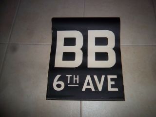Ny Nyc Subway Roll Sign Bb 6th Ave Coney Island Brighton Beach Herald Square Art